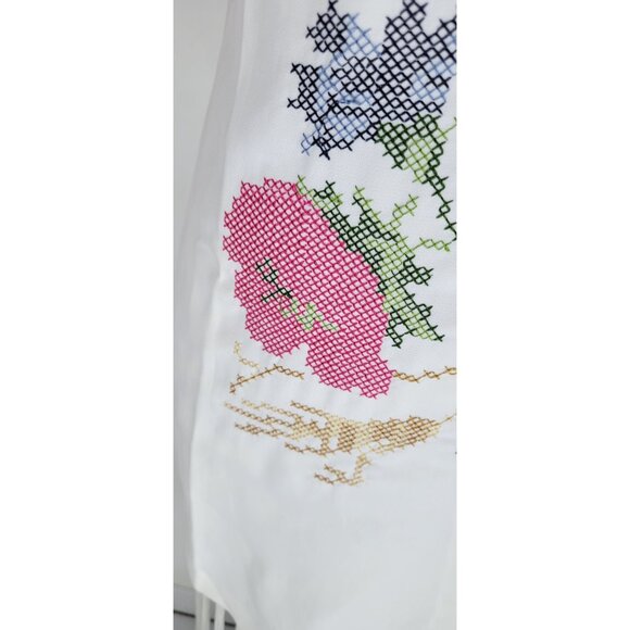 Endless Rose Anthropologie Dress Women’s Halter Sz Small White Embroidery - Picture 3 of 16